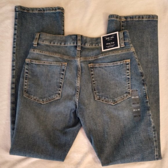 NWT! Men's Club Room Blue Light Wash Slim Fit Stretch Jeans-S 29x32 - Picture 3 of 7